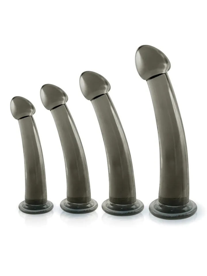 Black Axinite 4 in 1 Anal Plug Kit Set - Anālā spraudņa komplekts 1 [full]