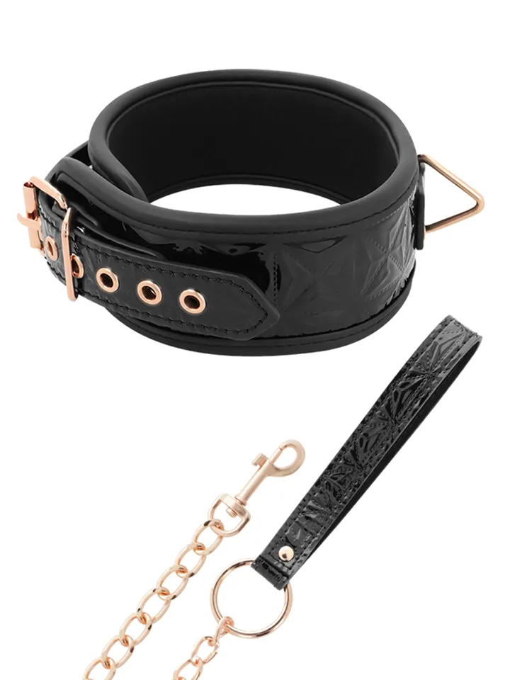 Black Edition Premium Vegan Leather Collar - Kaklasiksna un pavadas 1 [full]