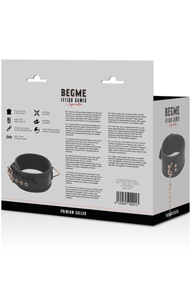 Black Edition Premium Vegan Leather Collar - Kaklasiksna un pavadas 4
