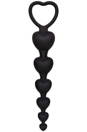 Black Silicone Anal Beads 19 cm - Anālās krelles 1