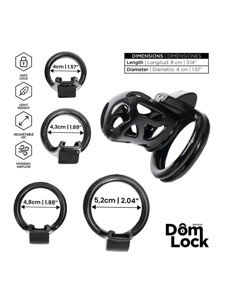 Block Chastity Cage With Internal Lock - Šķīstības būris 2 [full]