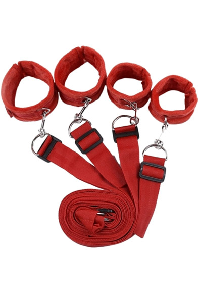 Bondage Bed Kit Red - Amata meistars 1