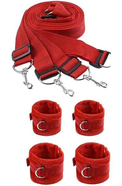 Bondage Bed Kit Red - Amata meistars 2
