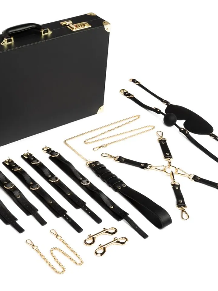 Bondage Suitcase 13-pcs PU Leather - Verdzības komplekts 2 [full]