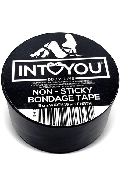 Bondage Tape Non-Sticky Black 15m - Verdzības lente 2