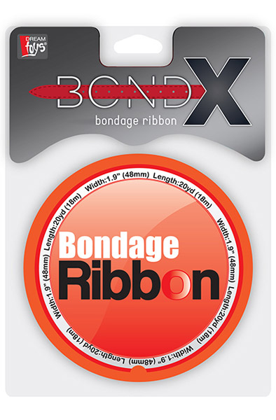 Bondx Bondage Ribbon Red 18m - Verdzības lente 2