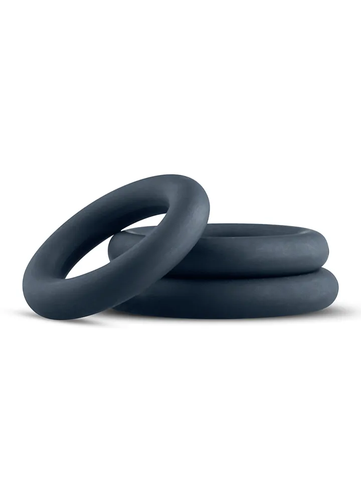 Boners 3-Piece Cock Ring Set Grey - Gaiļa gredzenu komplekts 1 [full]