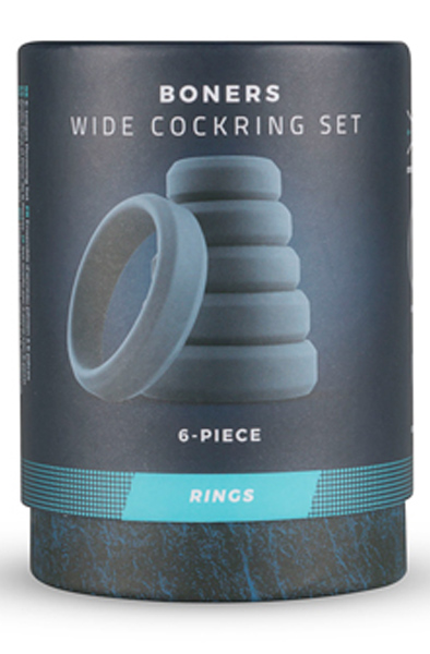 Boners 6-Piece Cock Ring Set - Gaiļa gredzenu komplekts 4