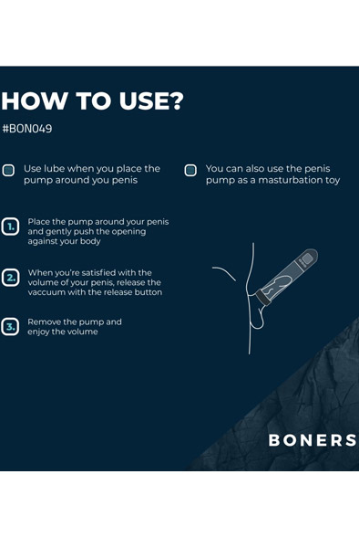 Boners Penis Pump With LCD Screen - Penisa sūknis 3