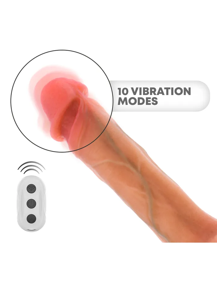 Bradley Vibrating Dildo With Heat Effect 21 cm - Vibrējošs dildo 5 [full]