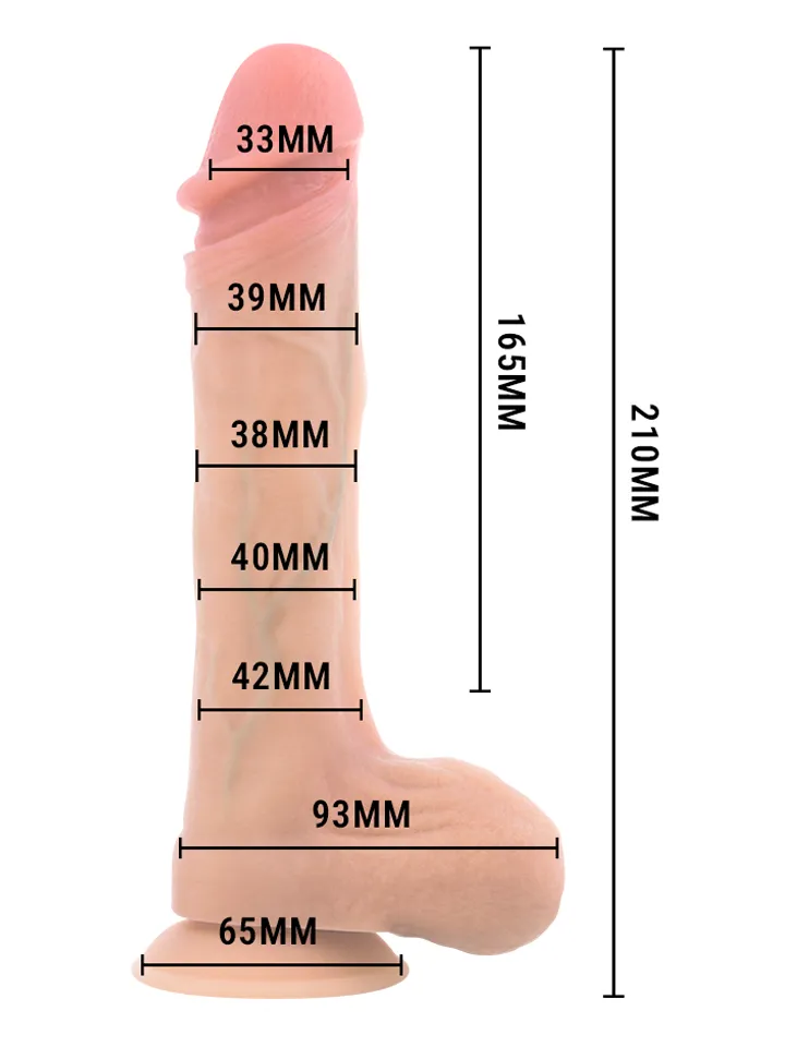 Bradley Vibrating Dildo With Heat Effect 21 cm - Vibrējošs dildo 6 [full]