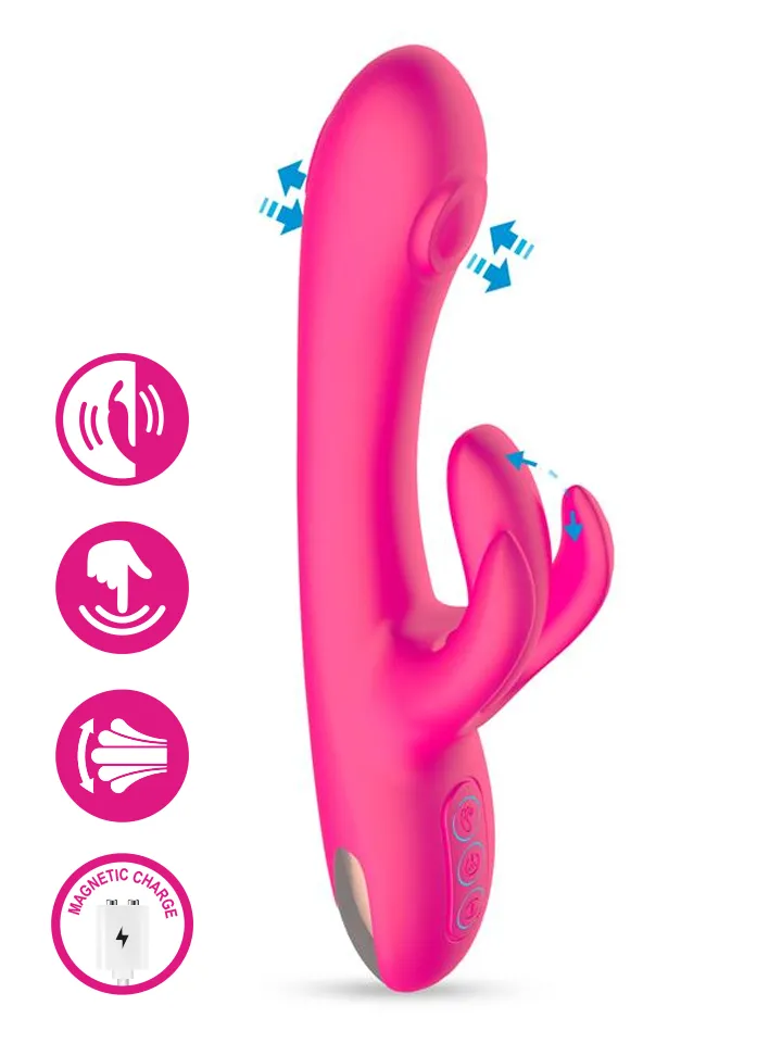 Britney Multifunction Rabbit Vibrator Pink 23 cm - Trušu vibrators 1 [full]