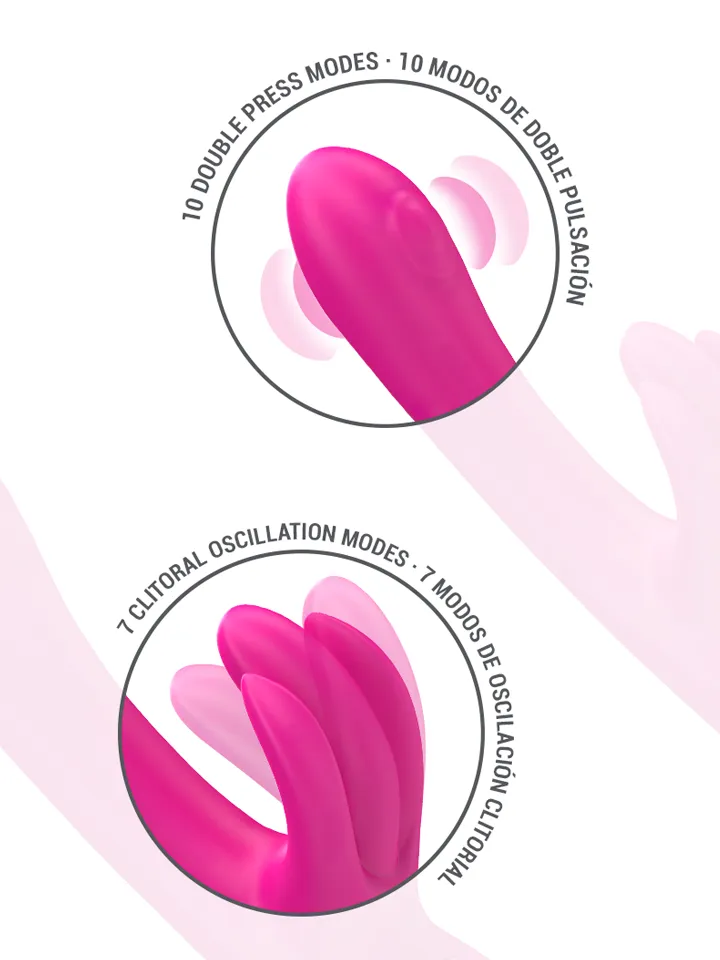 Britney Multifunction Rabbit Vibrator Pink 23 cm - Trušu vibrators 2 [full]