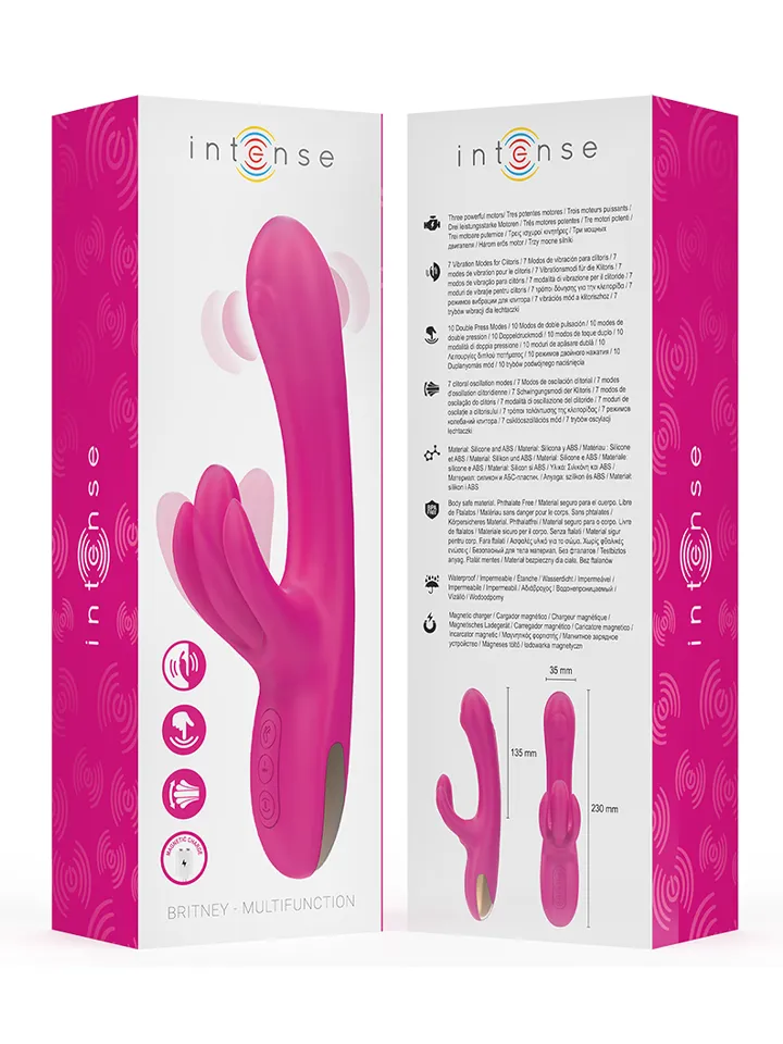 Britney Multifunction Rabbit Vibrator Pink 23 cm - Trušu vibrators 4 [full]