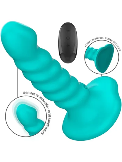 Buffy Vibrator Spiral 10 Vibrations Remote Control - Vibrējošs dildo 2