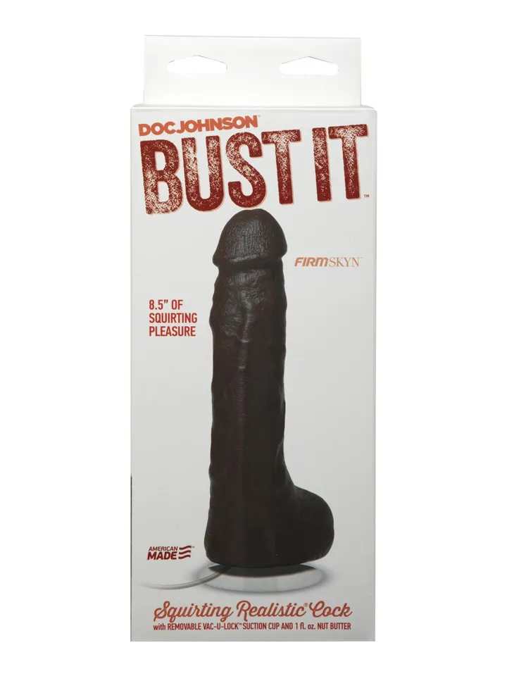 Bust It Squirting Realistic Cock Chocolate - Smidzināšanas dildo 3 [full]