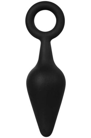 Butt Plug With Ring Medium 11,9 cm - Anālais spraudnis ar pievilkšanas gredzenu 1