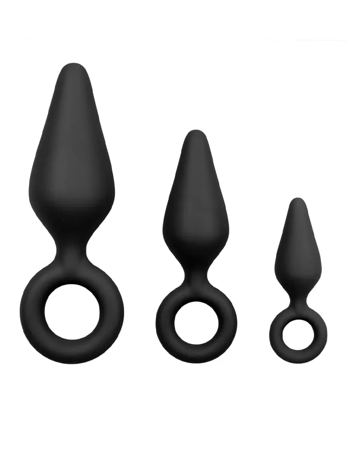 Buttplug Set With Pull Ring - Anālā spraudņa komplekts 1 [full]