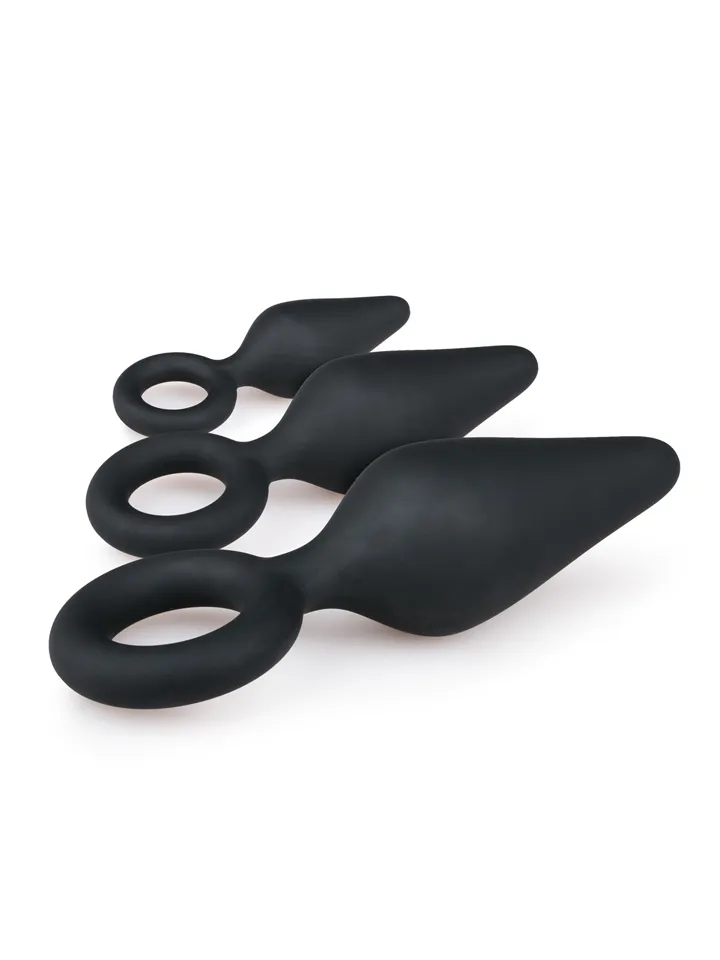 Buttplug Set With Pull Ring - Anālā spraudņa komplekts 2 [full]