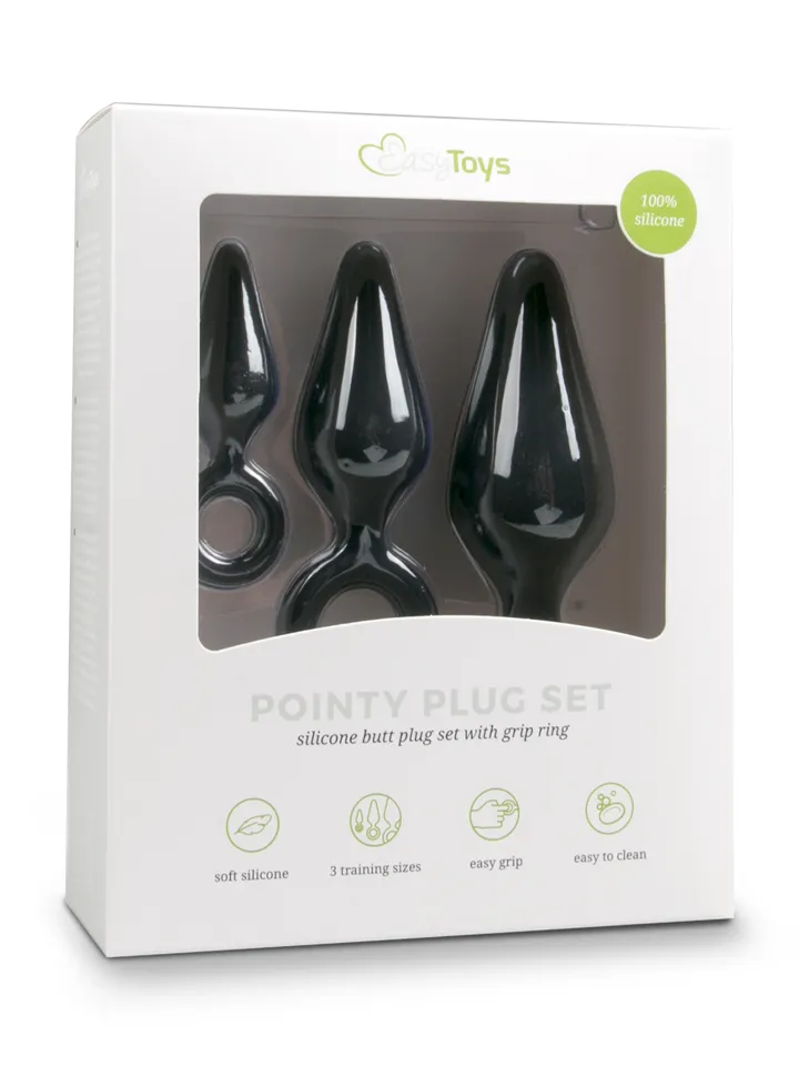 Buttplug Set With Pull Ring - Anālā spraudņa komplekts 4 [full]