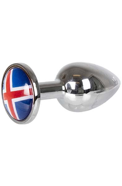 Buttplug With Iceland Flag Small - Anālais spraudnis metāla 1