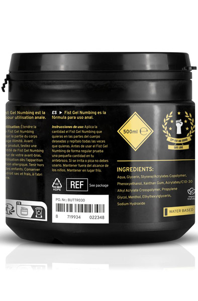 Buttr Fisting Gel Numbing 500 ml - Dūres/tūpļa smērviela 3