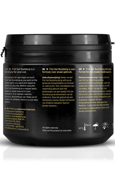 Buttr Fisting Gel Numbing 500 ml - Dūres/tūpļa smērviela 4