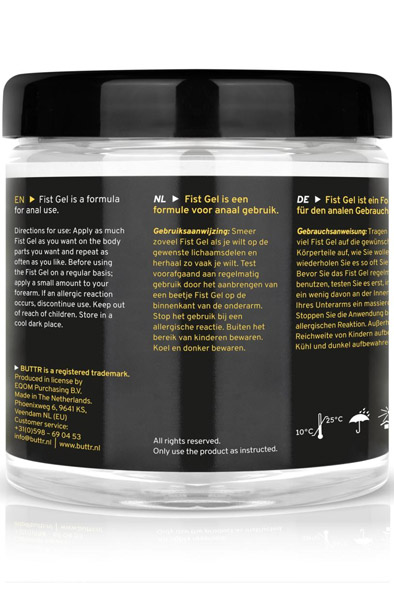 Buttr Transparent Non-Sticky Fisting Gel 500 ml - Dūres/tūpļa smērviela 4