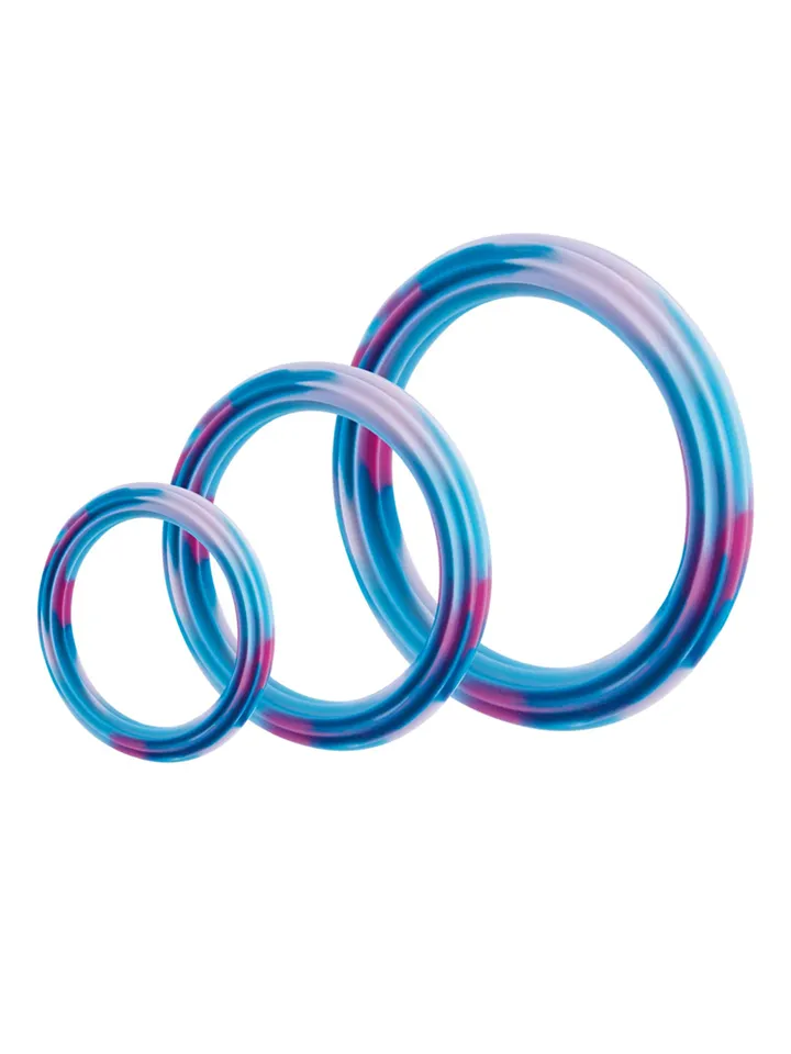 Camo 3in1 Silicone Cock Ring - Gaiļa gredzenu komplekts 1 [full]