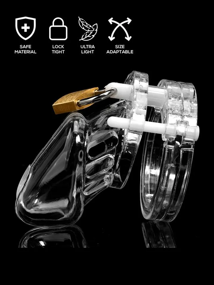 Chastity Cage Short Clear - Šķīstības būris 1 [full]