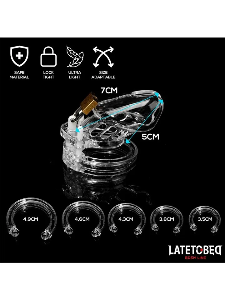 Chastity Cage Short Clear - Šķīstības būris 4 [full]