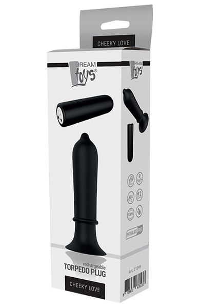 Cheeky Love Torpedo Plug Black - Vibrējošs anālais spraudnis 3