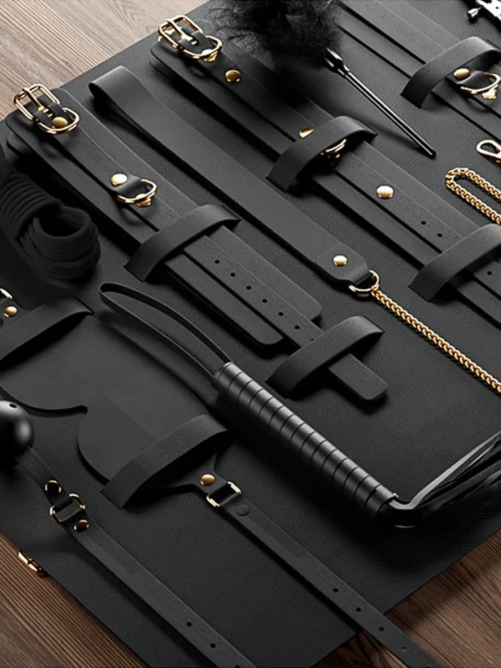 Clarissa Luxury BDSM Kit 11-pcs Black - Verdzības komplekts 1 [full]