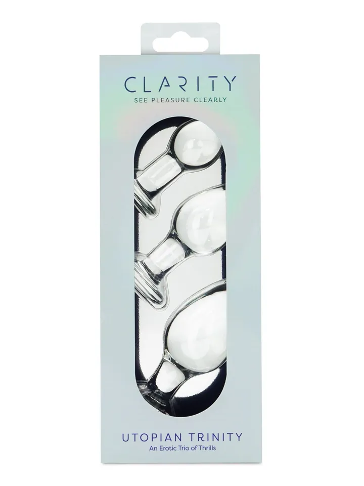 Clarity Utopian Trinity Glass Anal Plug Set - Anālā spraudņa komplekts 3 [full]