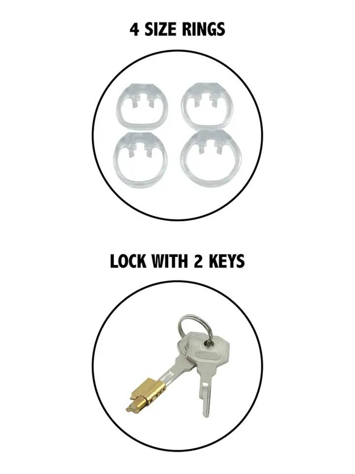 Clear Control Cock Cage Long - Šķīstības būris 4 [full]