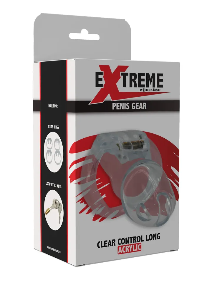 Clear Control Cock Cage Long - Šķīstības būris 5 [full]