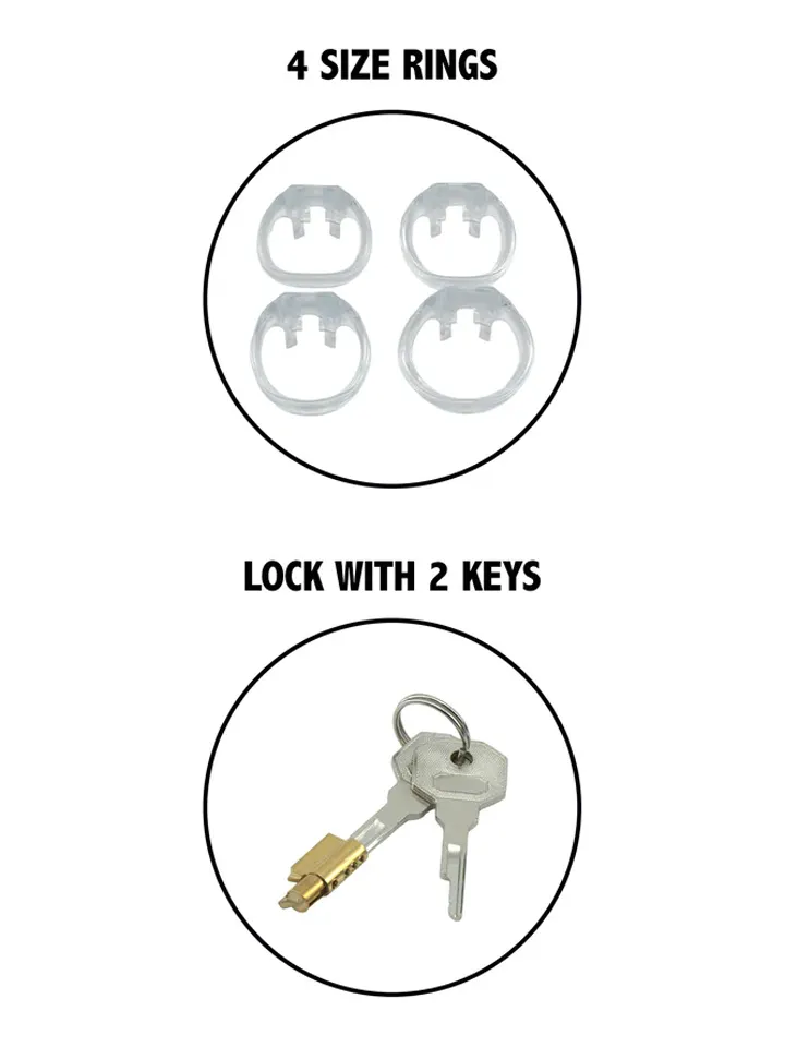 Clear Control Cock Cage Short - Šķīstības būris 4 [full]