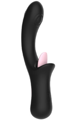 Clitoral Licking G-Spot Tapping Vibrator Black - G punkta vibrators 1