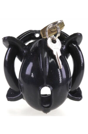 Cocklock Chastity Cage Nub Soft Black 6x2 cm - Šķīstības būris 1