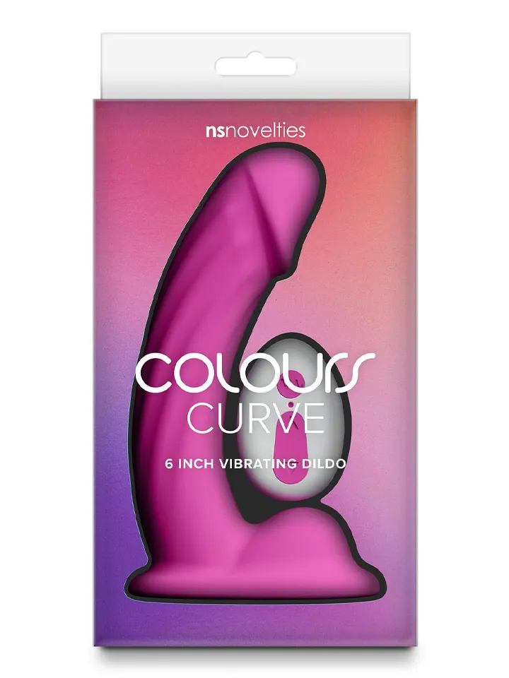 Colours Curve Vibrating Dildo Pink 16,4 cm - Vibrējošs dildo 3 [full]