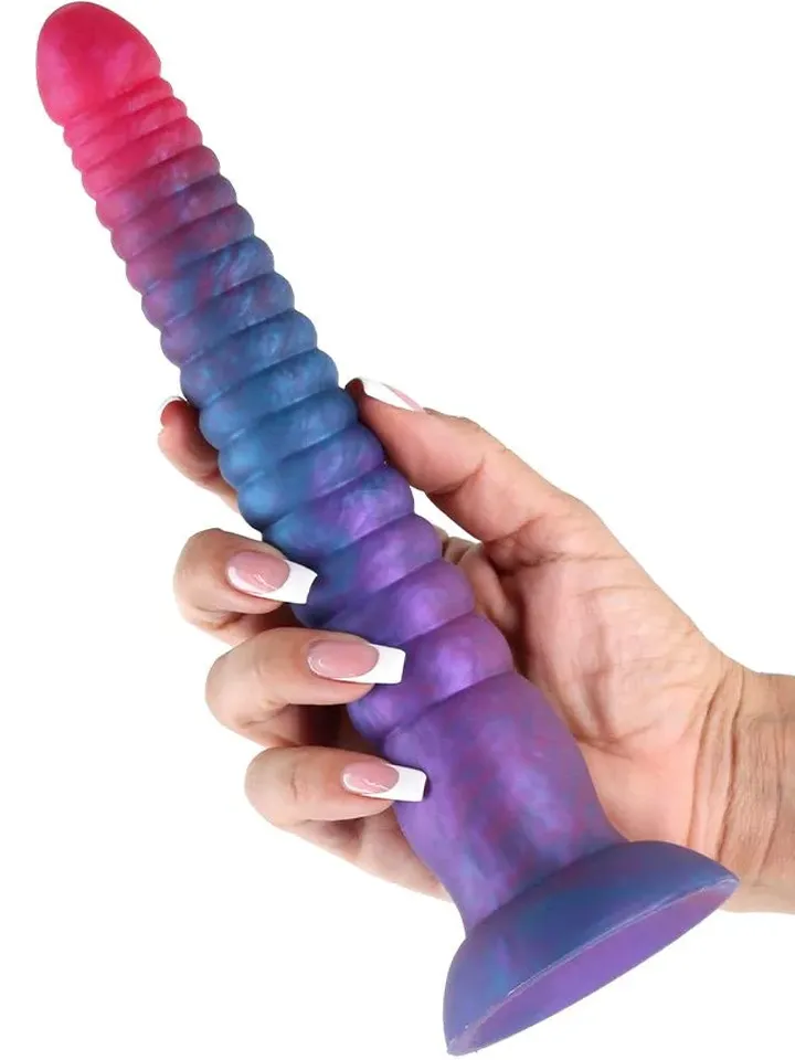 Colours Stacked Dildo Pink/Blue 23 cm - 1