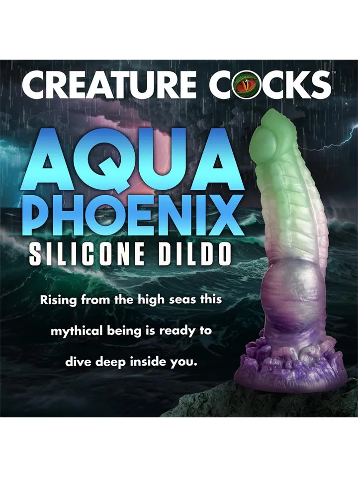Creature Cocks Aqua Phoenix Silicone Dildo 22 cm - Dragon dildo 3 [full]