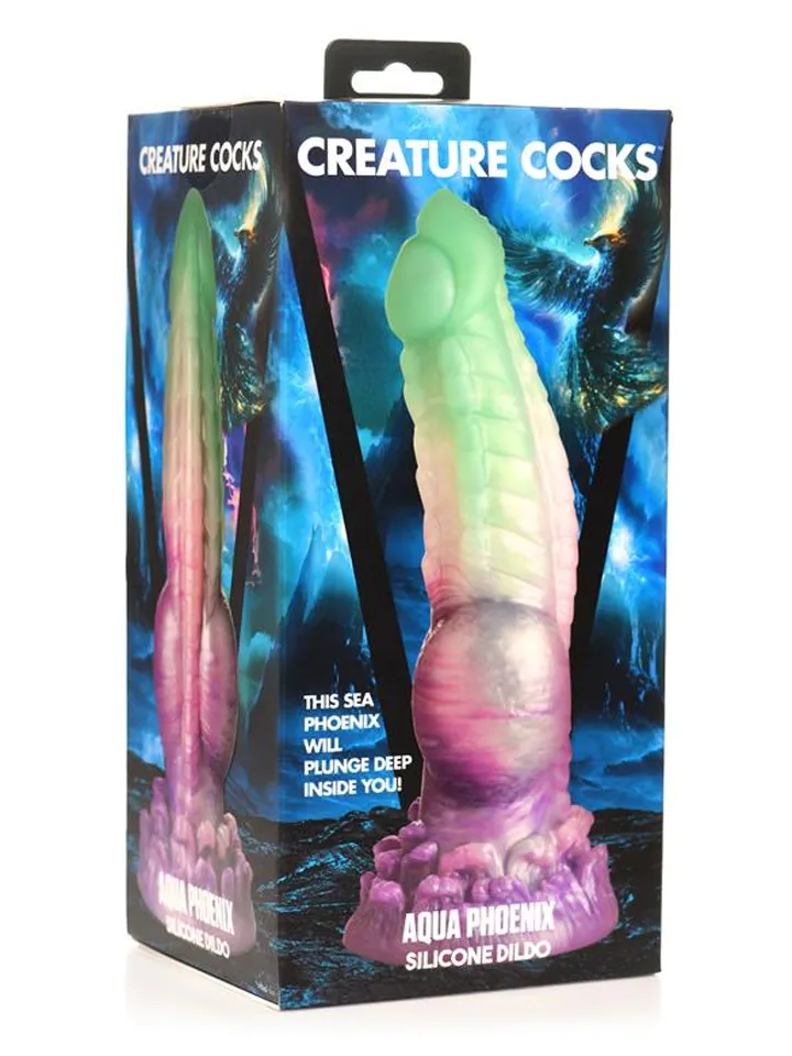 Creature Cocks Aqua Phoenix Silicone Dildo 22 cm - Dragon dildo 5 [full]