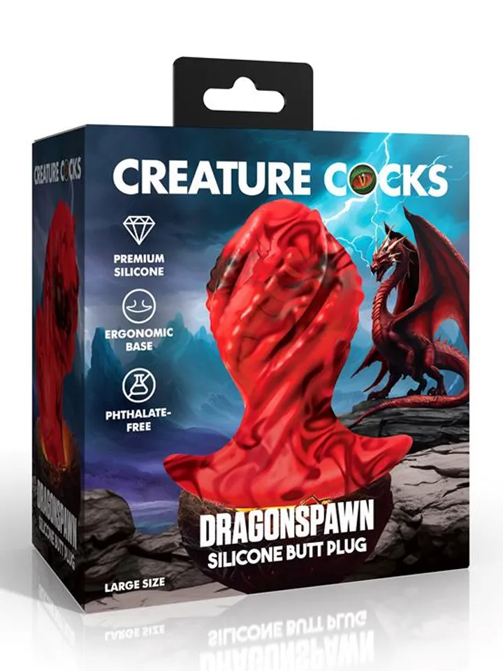 Creature Cocks Dragonspawn Silicone Butt Plug - Īpaši spožs anālais spraudnis 4 [full]