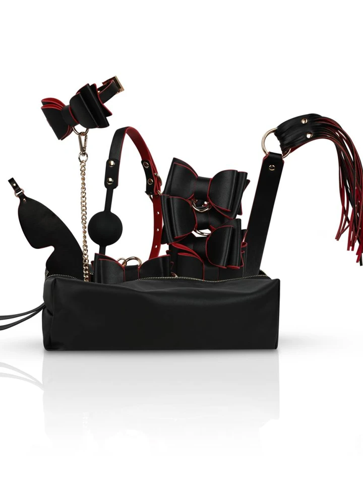 Crimson & Ebony 8-pcs Luxury Bondage Set - Verdzības komplekts 1 [full]