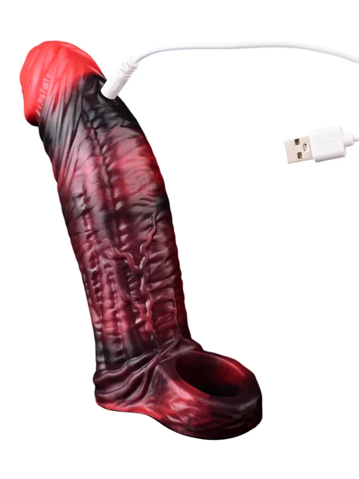 Crimtim Vibrating Penis Sleeve 18,5 cm - Vibrējoša penisa piedurkne 3 [full]
