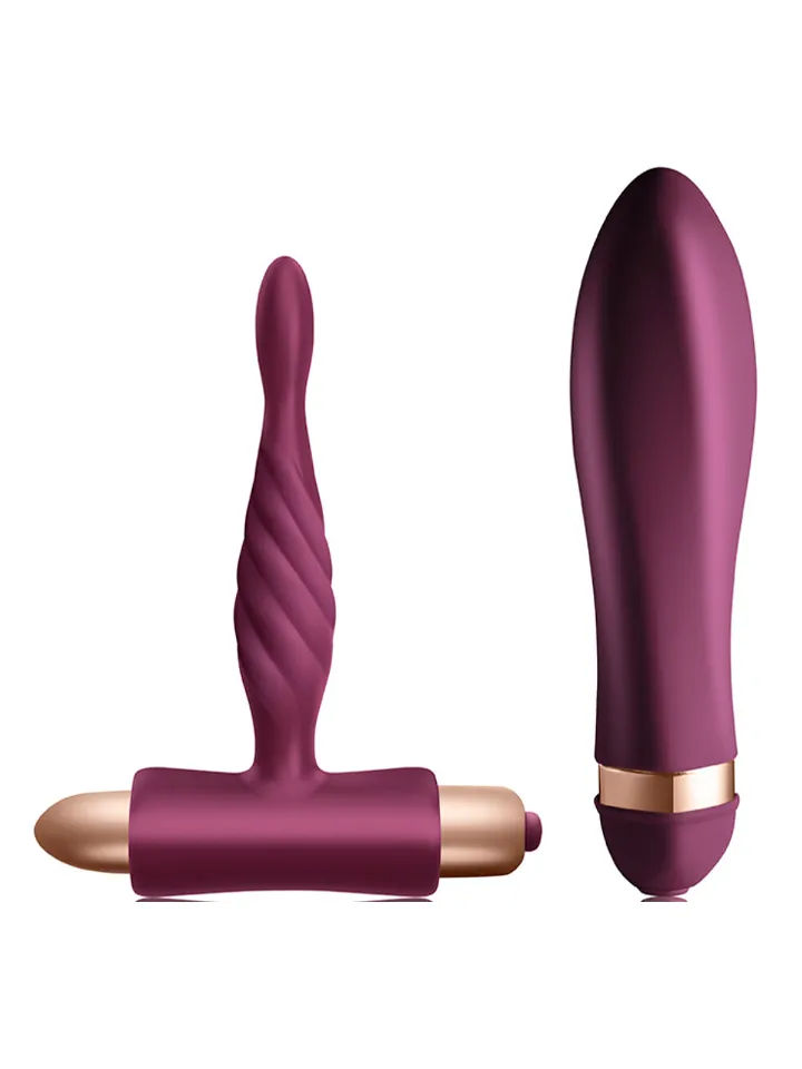 Dare Kit Twisted Vibrator + Anal Plug Beginner - Vibratoru komplekts 1 [full]
