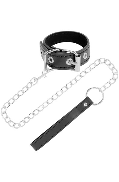 Darkness Penis Ring With Strap - Bumbu nestuves ar pavadu 1