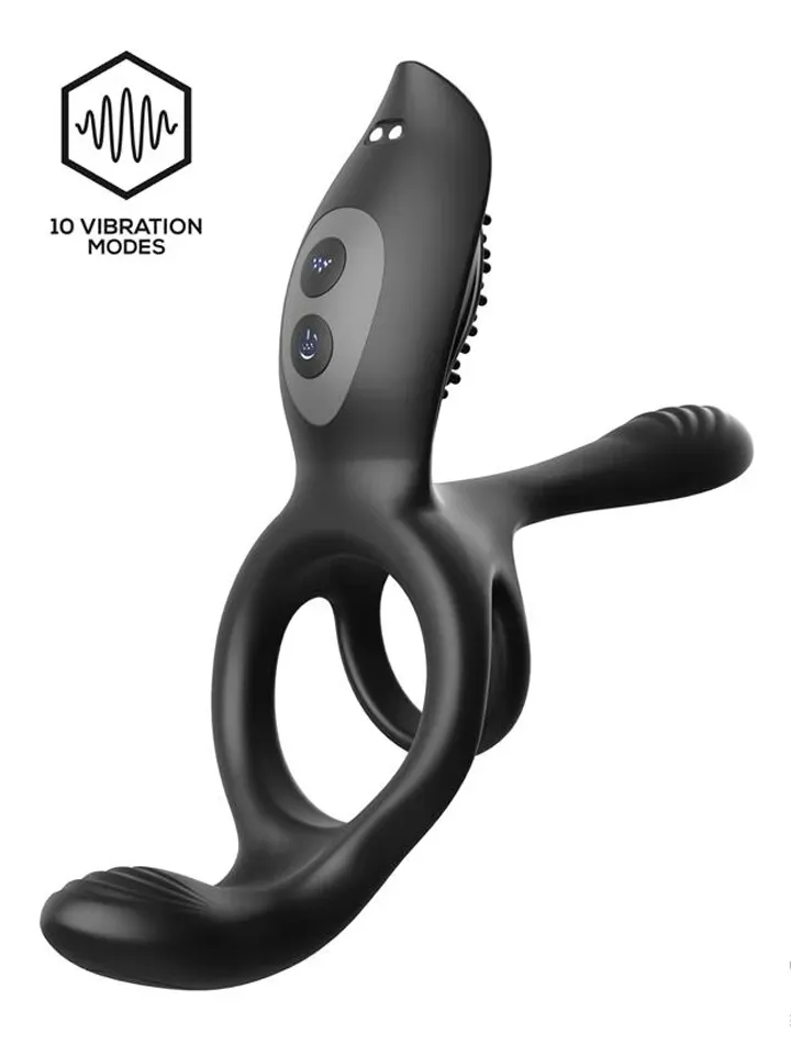 Daxer Girth Gainer Vibrating Double Cockring - Vibrējošs gaiļa gredzens 1 [full]