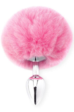 Deluxe Fluffy Bunny Tail Pink - Dzīvnieka astes anālais spraudnis 1